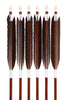 【D-1886】（DEAL of the season !!!）Black tip feathers - Set of 6 (HAYABUSA Carbon 80-25) 　ハヤブサカーボン B級品 黒手羽 80-25 6本組