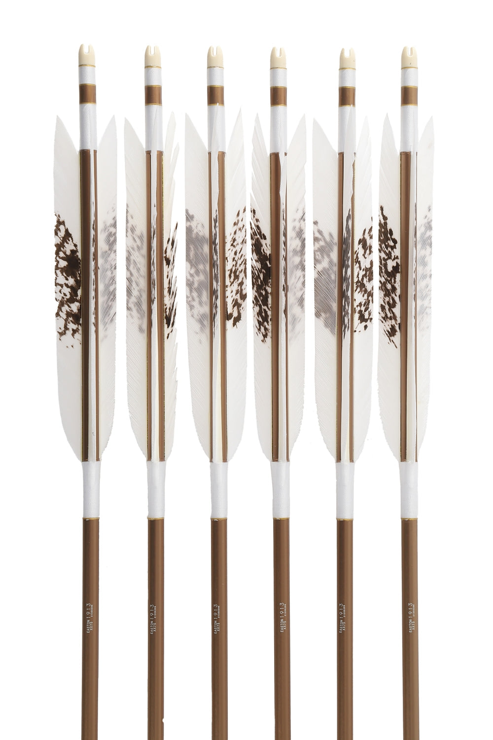 【D-1766】Turkey Hand-dyed 2 ( 6 types ) - Set of 6 (Shaft Size 1913) Easton イーストン ターキー 手染2 1913シャフト 6本組