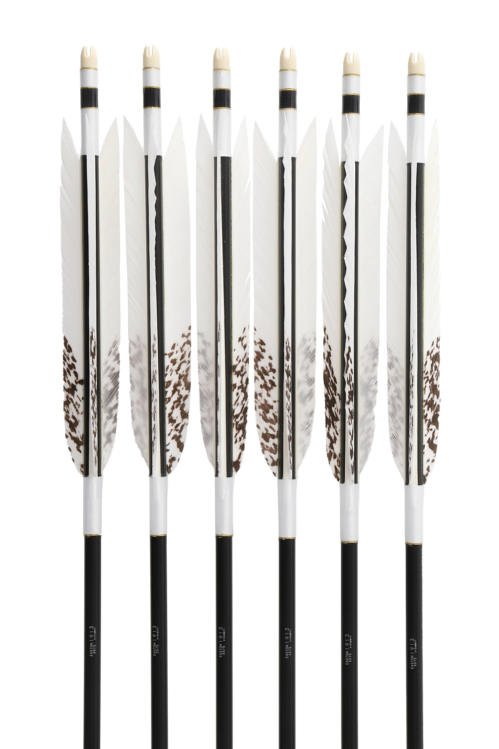 【D-1767】Turkey Hand-dyed 3 ( 6 types ) - Set of 6 (Shaft Size 1913) Easton イーストン ターキー 手染3 1913シャフト 6本組