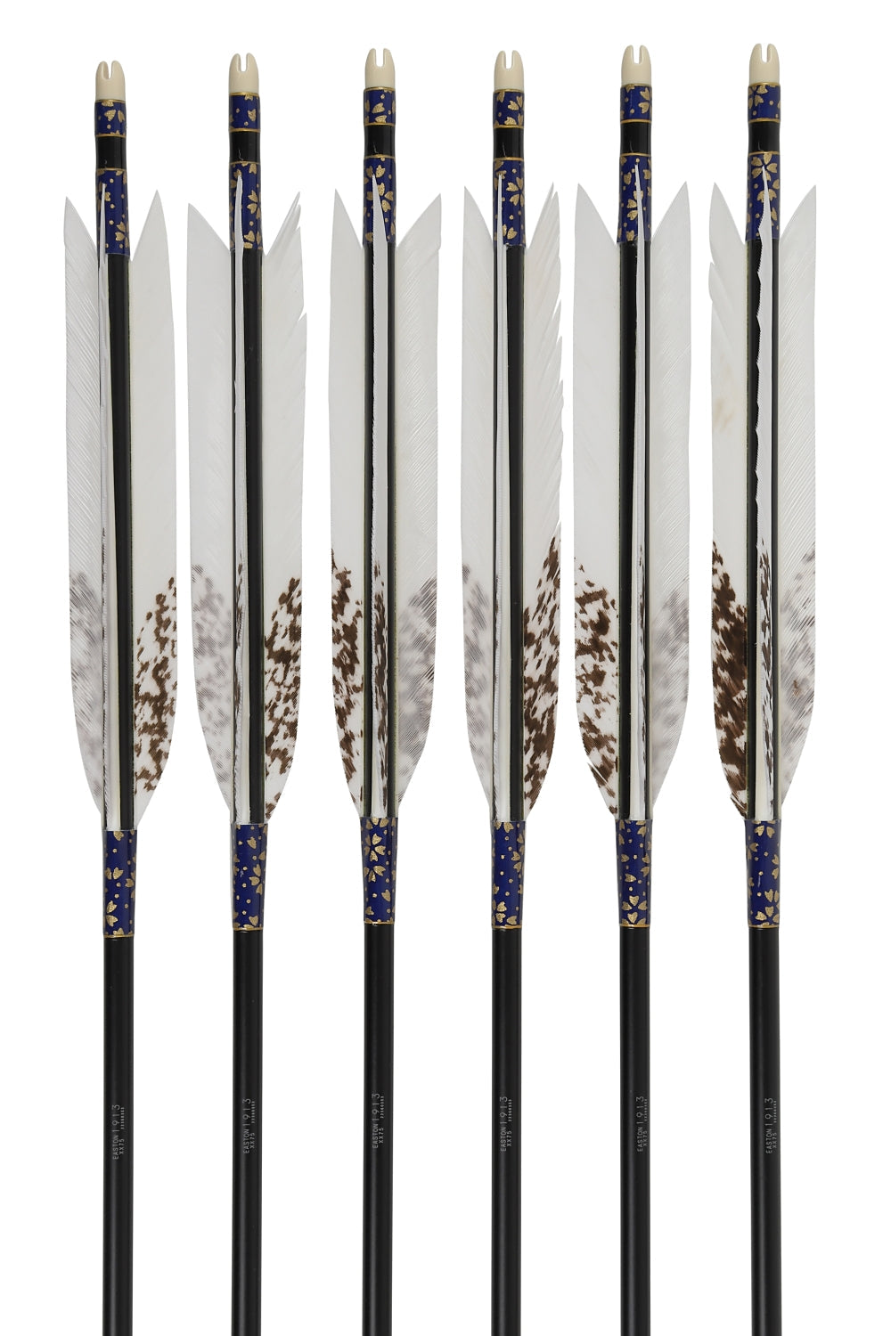 【D-1767】Turkey Hand-dyed 3 ( 6 types ) - Set of 6 (Shaft Size 1913) Easton イーストン ターキー 手染3 1913シャフト 6本組