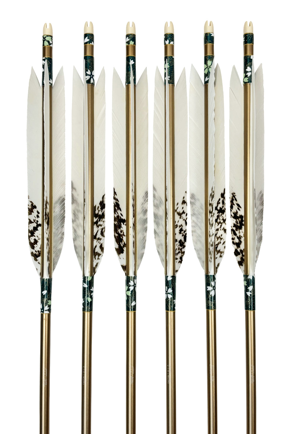 【D-1767】Turkey Hand-dyed 3 ( 6 types ) - Set of 6 (Shaft Size 1913) Easton イーストン ターキー 手染3 1913シャフト 6本組