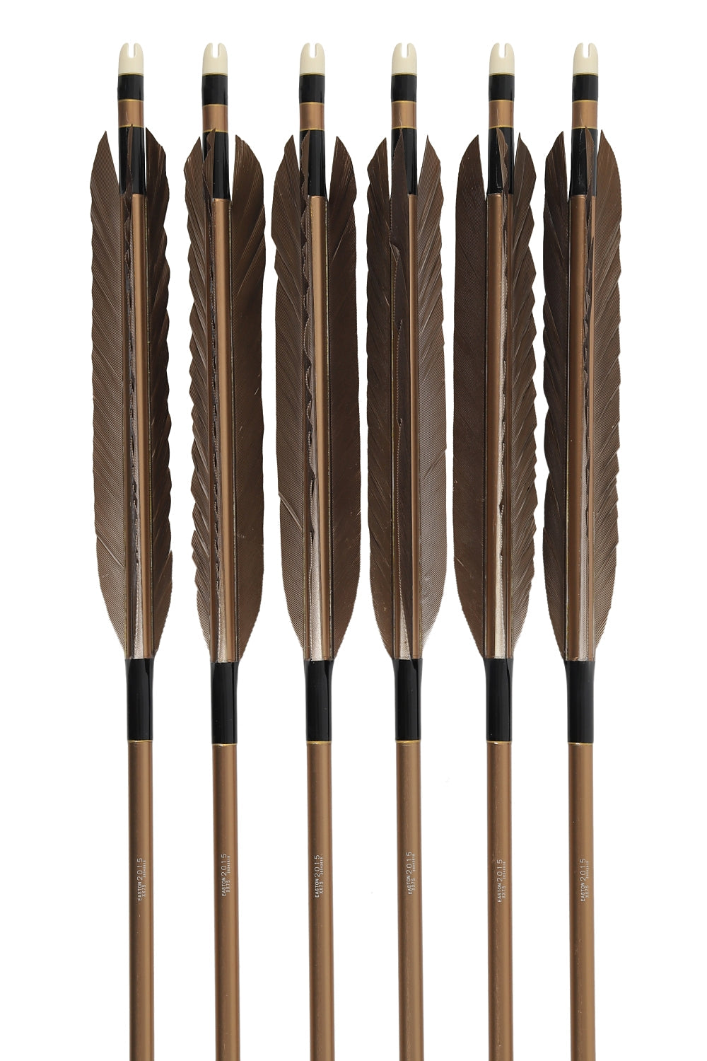 【D-1781】Black tip feather ( 6 types ) - Set of 6 (Shaft Size 2015) Easton イーストン 黒手羽 2015シャフト 6本組