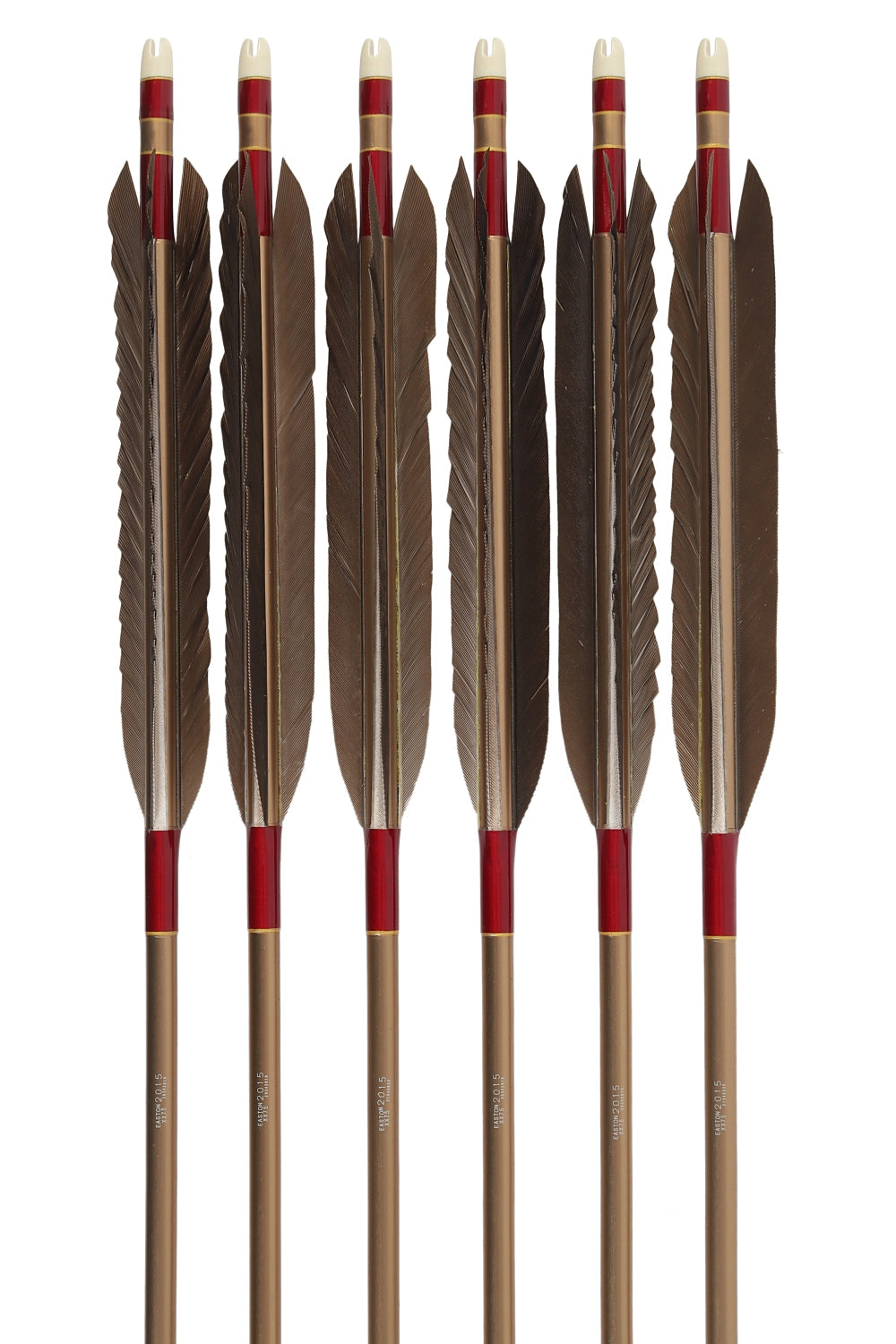 【D-1781】Black tip feather ( 6 types ) - Set of 6 (Shaft Size 2015) Easton イーストン 黒手羽 2015シャフト 6本組