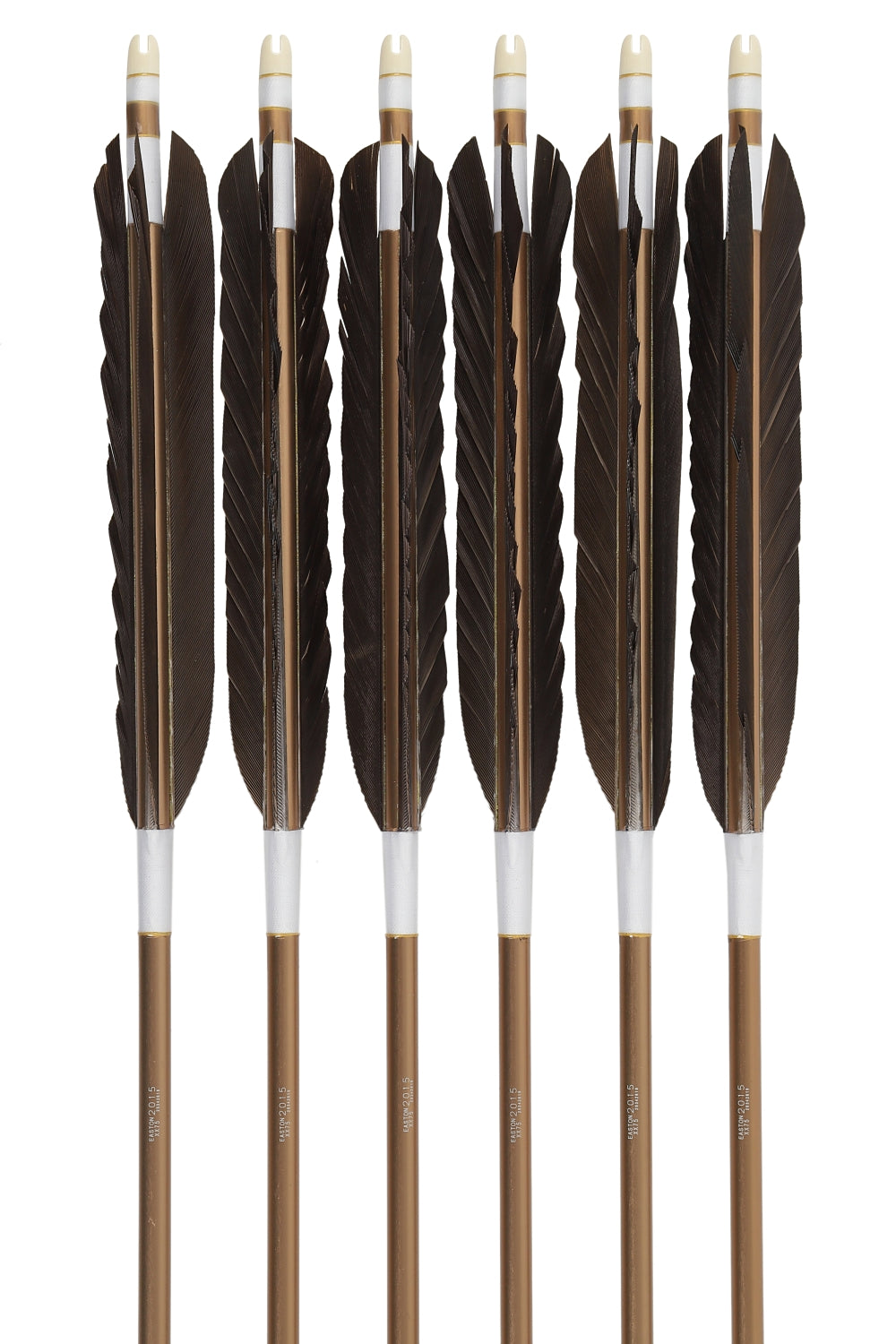 【D-1782】Black tail feather ( 6 types ) - Set of 6 (Shaft Size 2015) Easton イーストン 黒手羽 2015シャフト 6本組