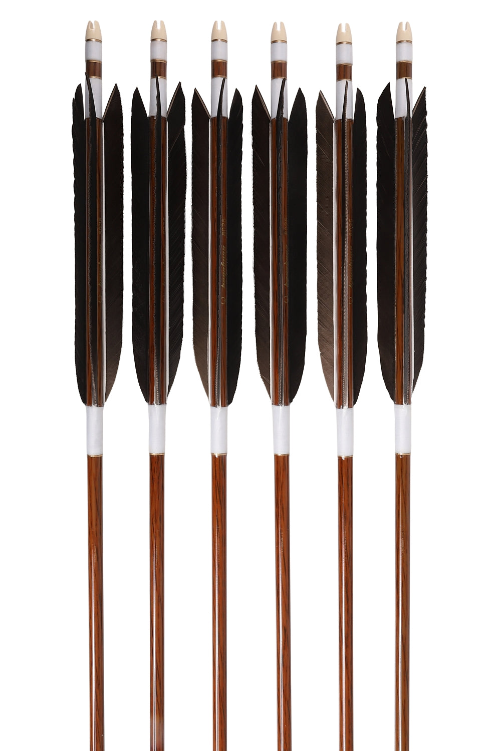 【D-1792】Black Wind feather ( 5 types ) - Set of 6 (HAYABUSA Carbon 80-25) 黒風切 ハヤブサカーボン 80-25 6本組 5種類