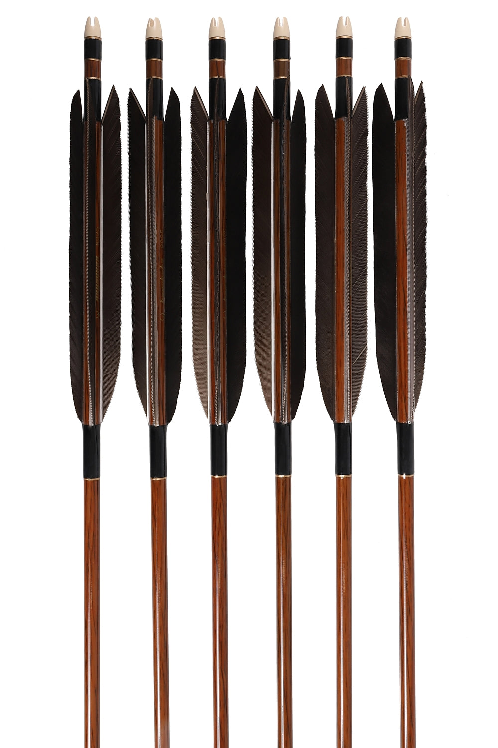 【D-1792】Black Wind feather ( 5 types ) - Set of 6 (HAYABUSA Carbon 80-25) 黒風切 ハヤブサカーボン 80-25 6本組 5種類