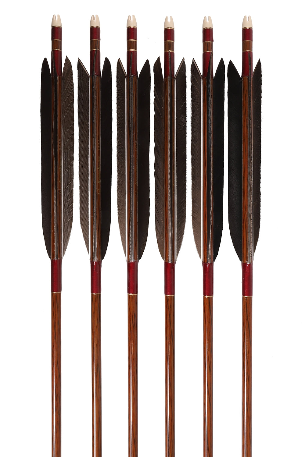 【D-1792】Black Wind feather ( 5 types ) - Set of 6 (HAYABUSA Carbon 80-25) 黒風切 ハヤブサカーボン 80-25 6本組 5種類
