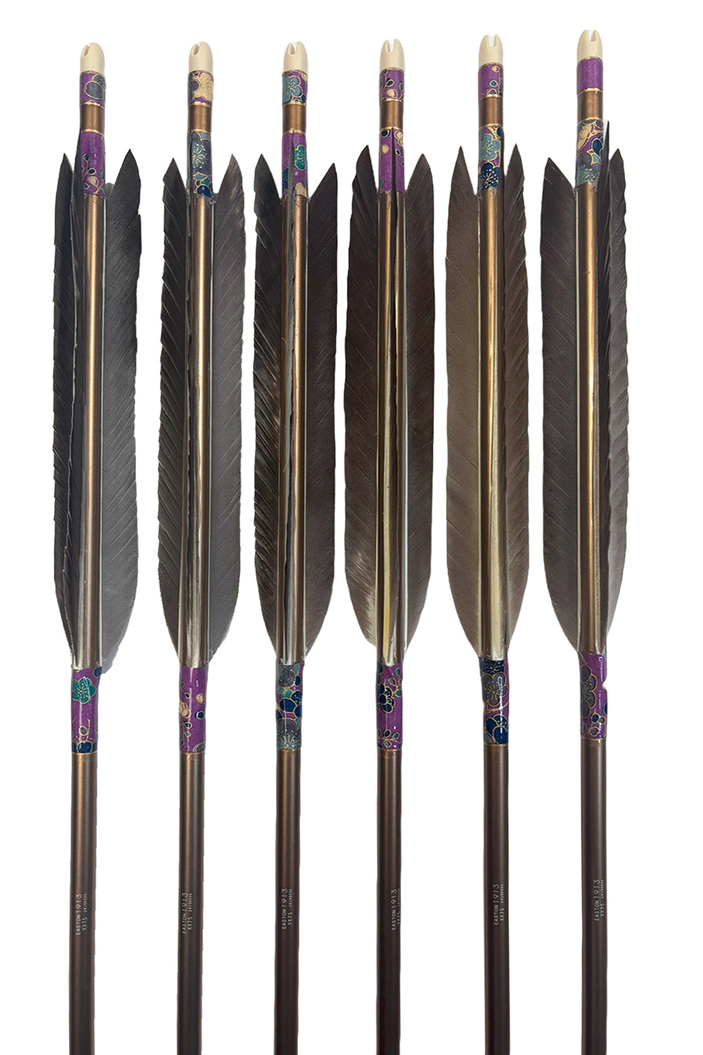 【D-1797】Flower Swan ( 2 types ) - Set of 6 (Shaft Size 1913) Easton イーストン 花白鳥 1913シャフト 6本組 2種類