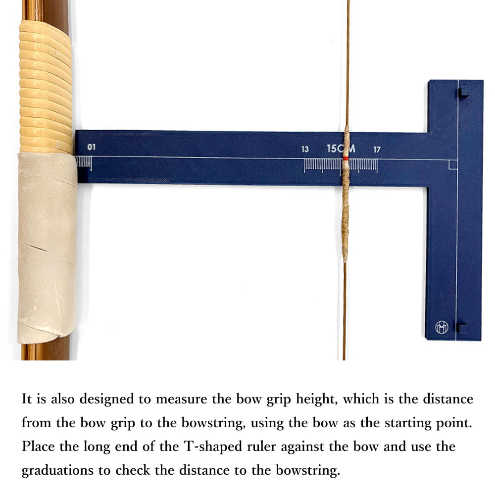 【F-049】T-Square Nocking Gauge (Improved Version) 十文字定規 改 弓 定規 垂直 T字型 矢番え 調整 付属品 弓道 弓具