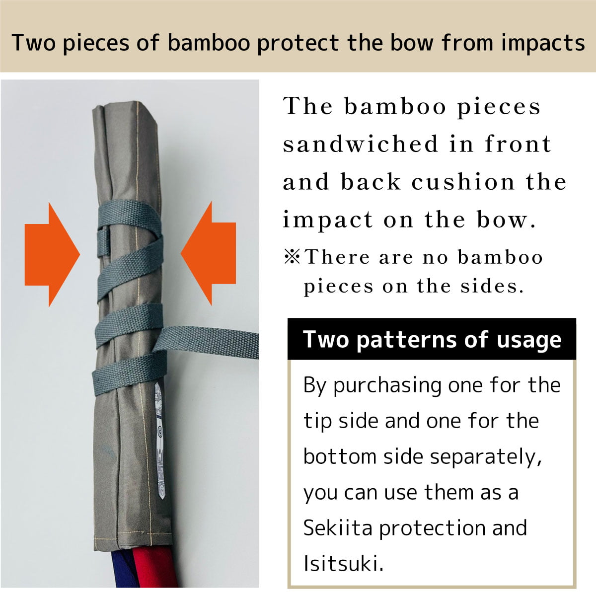【F-402】Boost-Core Sekiita Protection Ishitsuki S M L - 関板保護 石突 一張 二張 本弭 末弭 持ち運び 弓 保護 付属品 弓道 弓具
