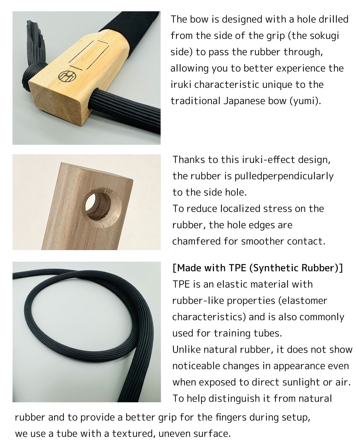 【F-413】Gomuyumi Hicchū-Yumi ( 4 Colors) -- ゴム弓 必中弓 全4色 自宅 練習 弓道稽古用 弓道 弓具 弓道具 練習用 初心者