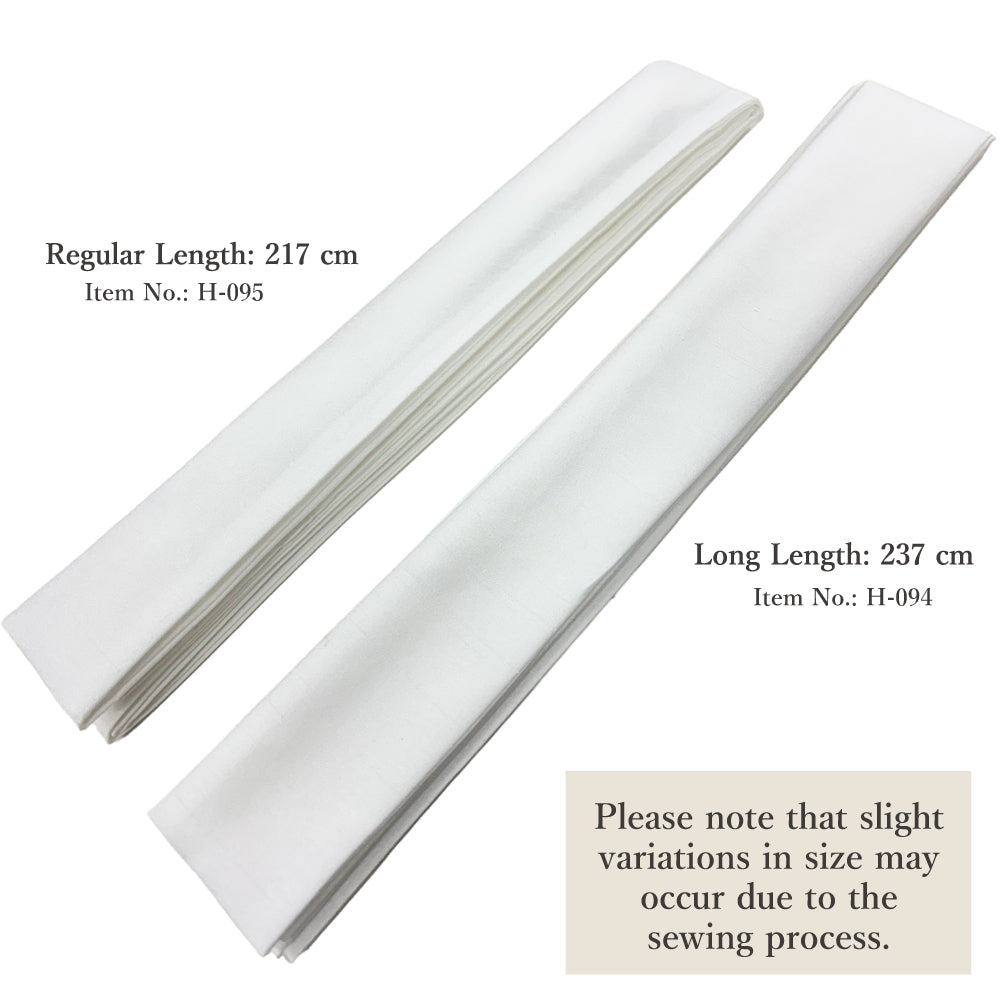 【H-094】 Tasuki - Long Length(Length 237cm/Polyester 100%)--- たすき 襷 長尺 237cm ポリエステル 白 ホワイト 弓道着 着物 弓道