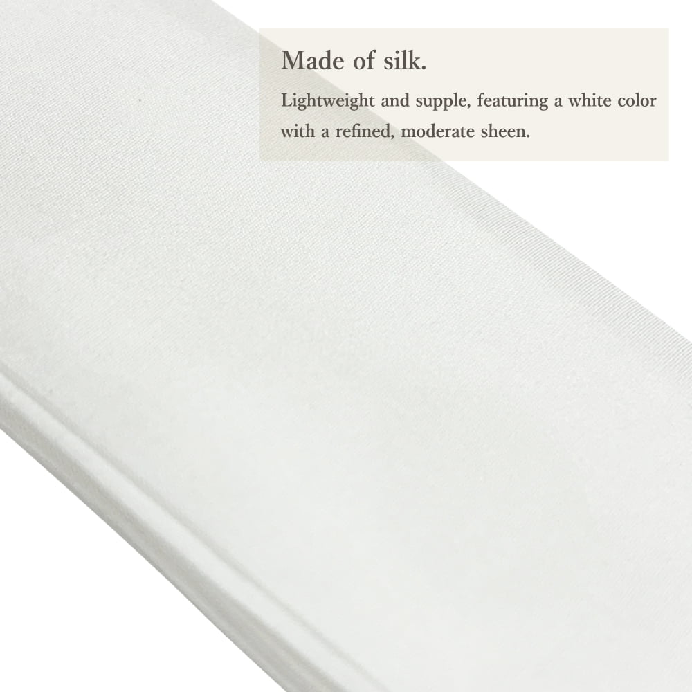【H-221】 Pure Silk Tasuki - Standard Size 正絹 たすき 通常尺 約217cm 襷 絹 白 シルク 弓道 弓具