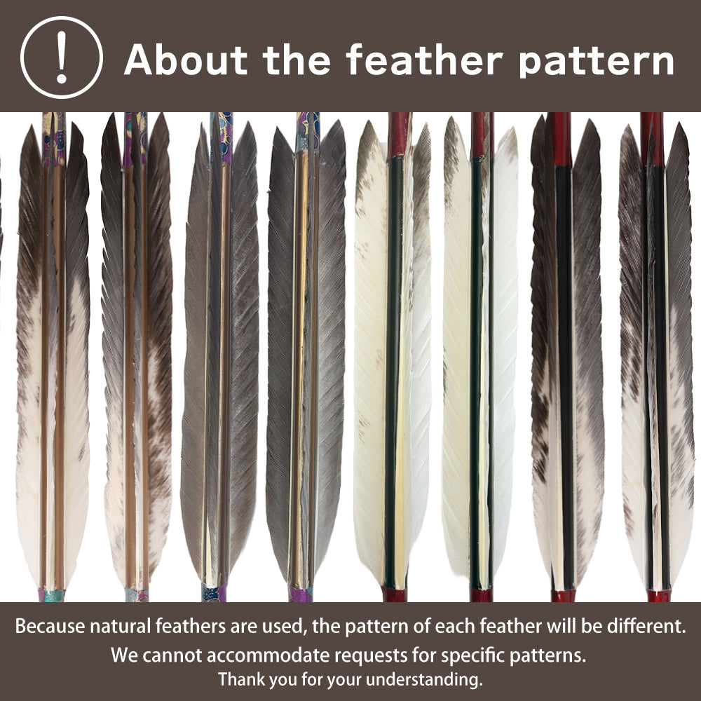 【D-1797】Hanahakuchō(Goose Feather) ( 2 types ) - Set of 6 (Shaft Size 1913) Easton イーストン 花白鳥 1913シャフト 6本組 2種類