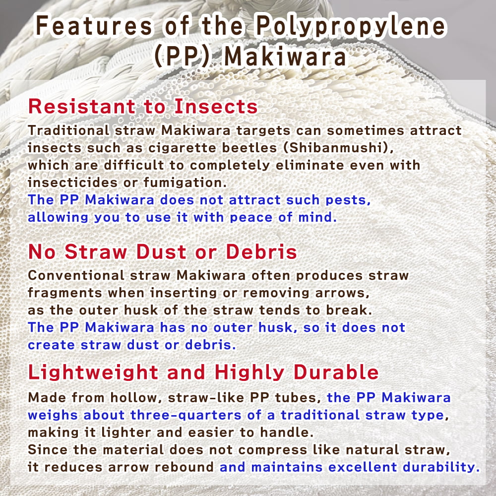 【I-092】 Polypropylene Makiwara (Shaku-go-sun) PP製(ポリプロピレン製) 巻藁 尺五寸 大 弓道 弓具