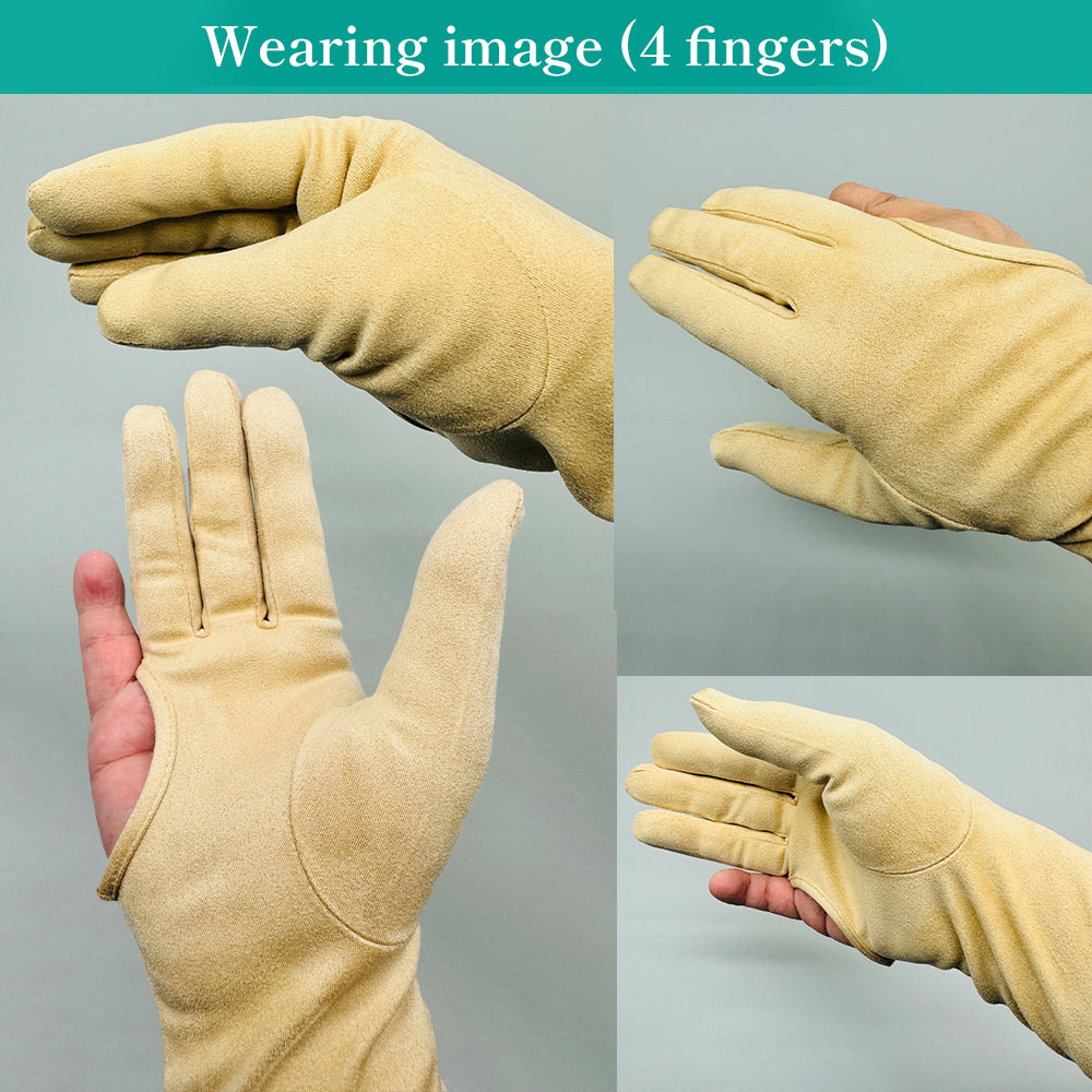 【J-156】 Shitagake (Artificial chamois)- 下カケ 人工セーム革製 SUEDEY(スエーディ) 三つ・四つ S~XLサイズ 弓道 ゆがけ 下かけ