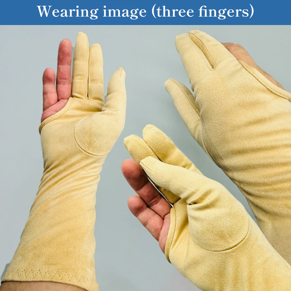 【J-156】 Shitagake (Artificial chamois)- 下カケ 人工セーム革製 SUEDEY(スエーディ) 三つ・四つ S~XLサイズ 弓道 ゆがけ 下かけ