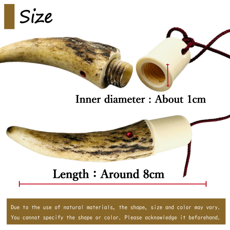 【J-197】 Mini Giriko Holder (Deer Horn) ミニ鹿角製 ギリ粉入れ