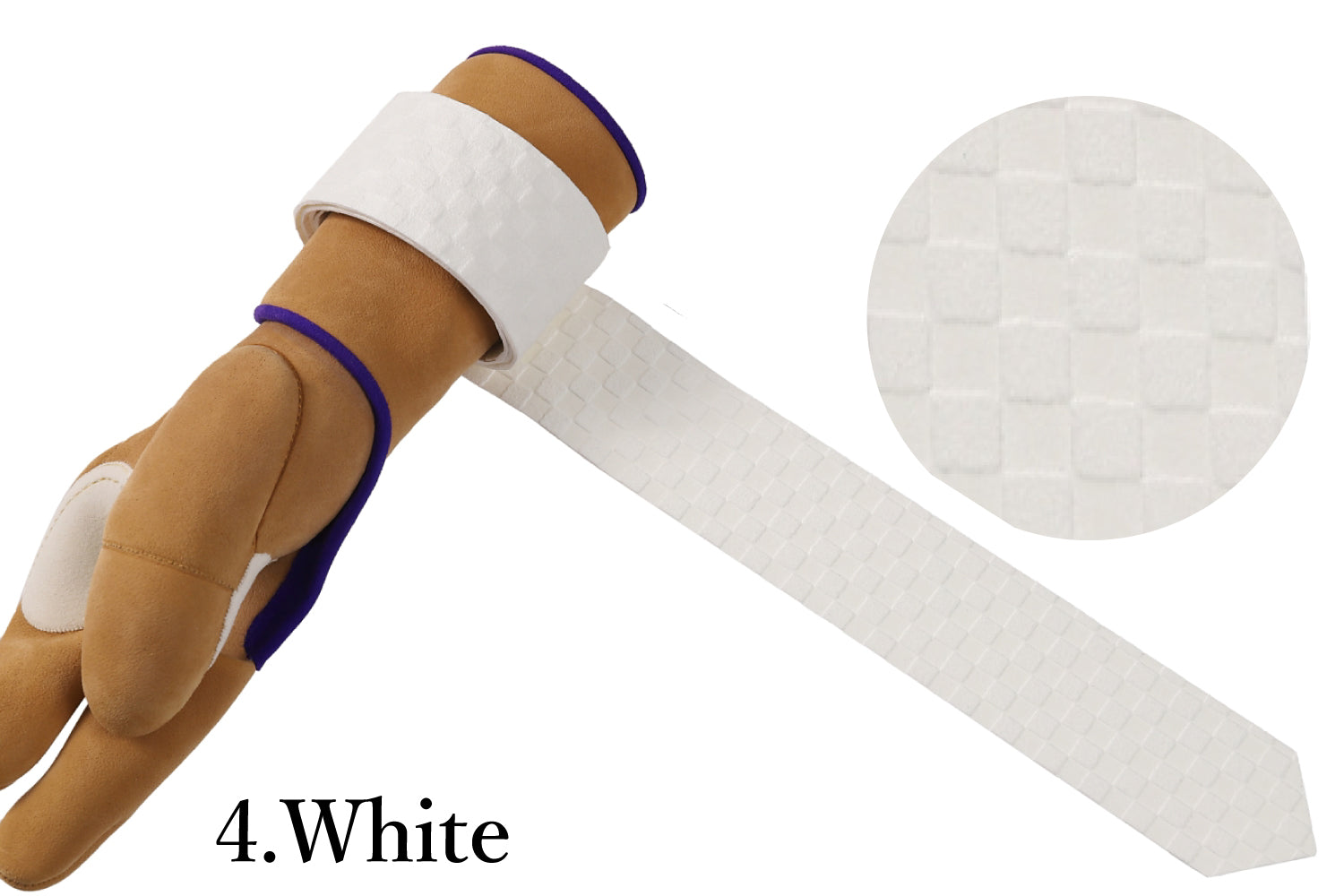 【J-198】 Kake Himo for Yugake - Ultrasuede カケ紐 ウルトラスエード 市松模様 紫・茶・白・グレー