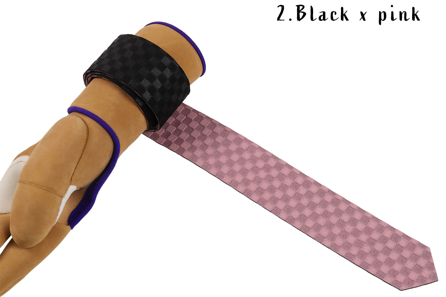 【J-199】 Kake Himo for Yugake - reversible カケ紐 人工皮革 市松模様 ダブルフェイス