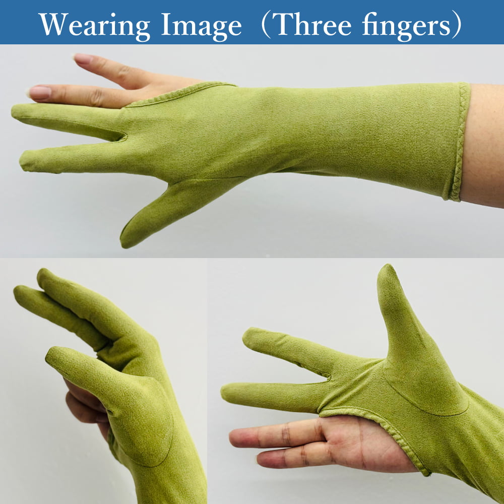 【J-203】 Shitagake (Artificial chamois) - 下カケ 人工セーム革製 SUEDEY light (スエーディライト) 三つ SS~XLサイズ 弓道 弓具 ゆがけ 下かけ 薄手