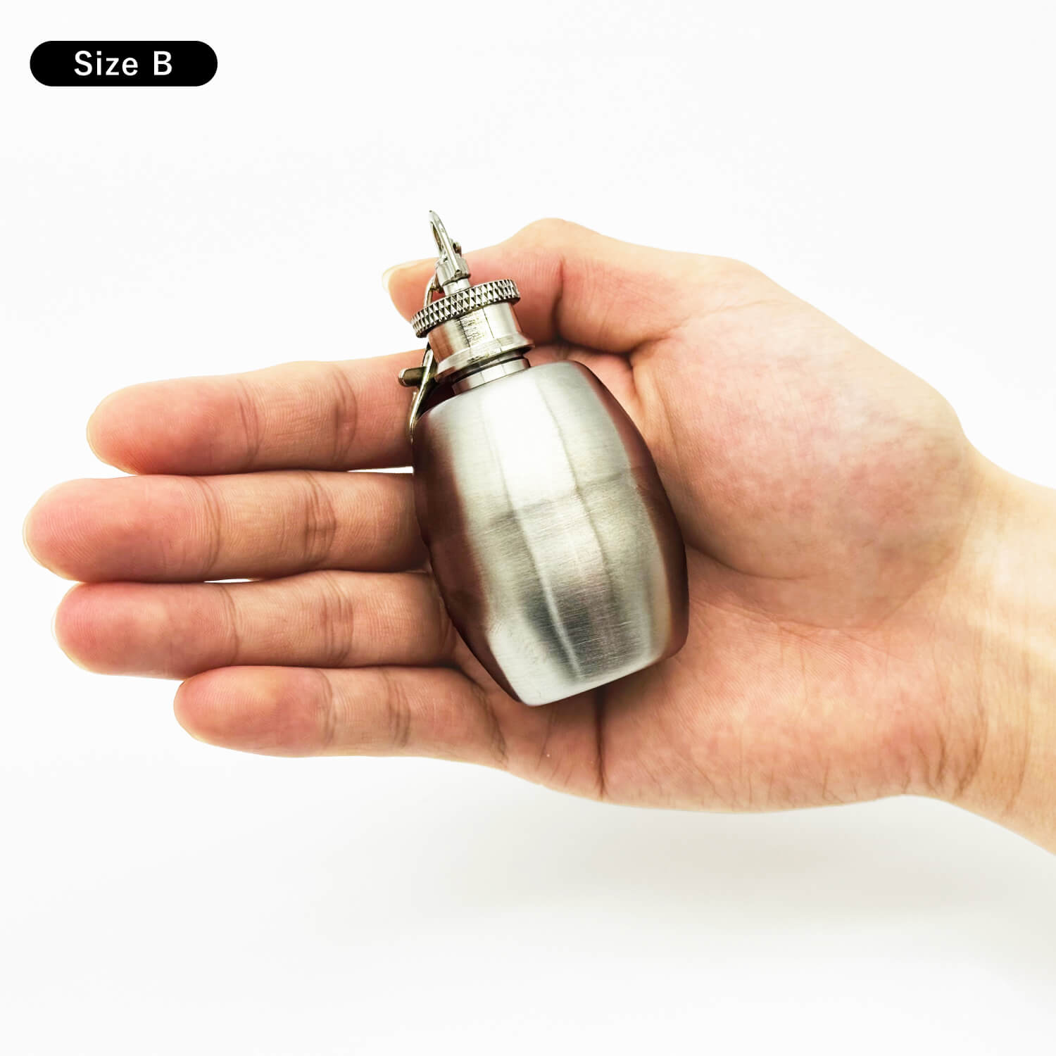【J-213】Stainless Steel Calligraphy Powder Container with Funnel ステンレス製筆粉入れ 漏斗セット 選べる3サイズ