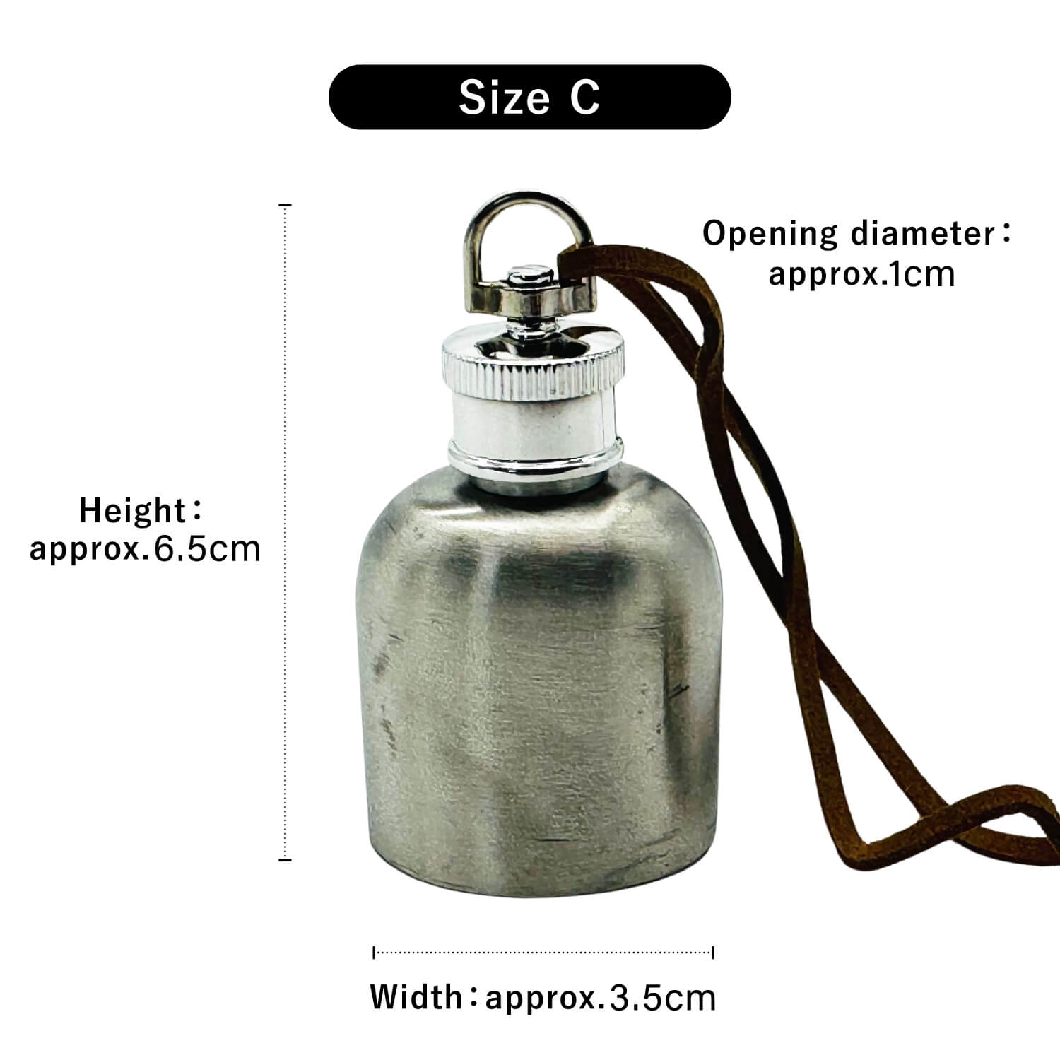 【J-213】Stainless Steel Calligraphy Powder Container with Funnel ステンレス製筆粉入れ 漏斗セット 選べる3サイズ