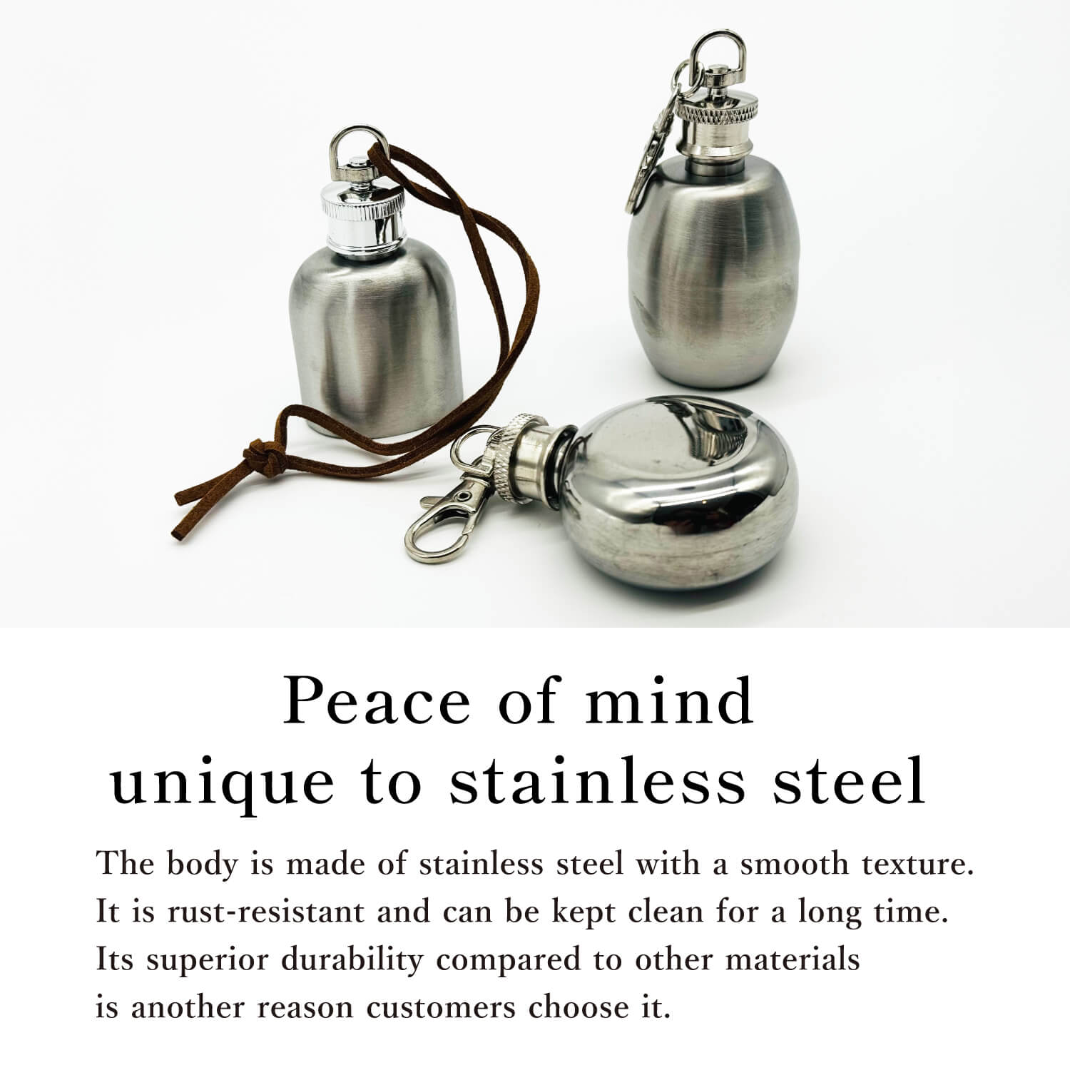 【J-213】Stainless Steel Calligraphy Powder Container with Funnel ステンレス製筆粉入れ 漏斗セット 選べる3サイズ