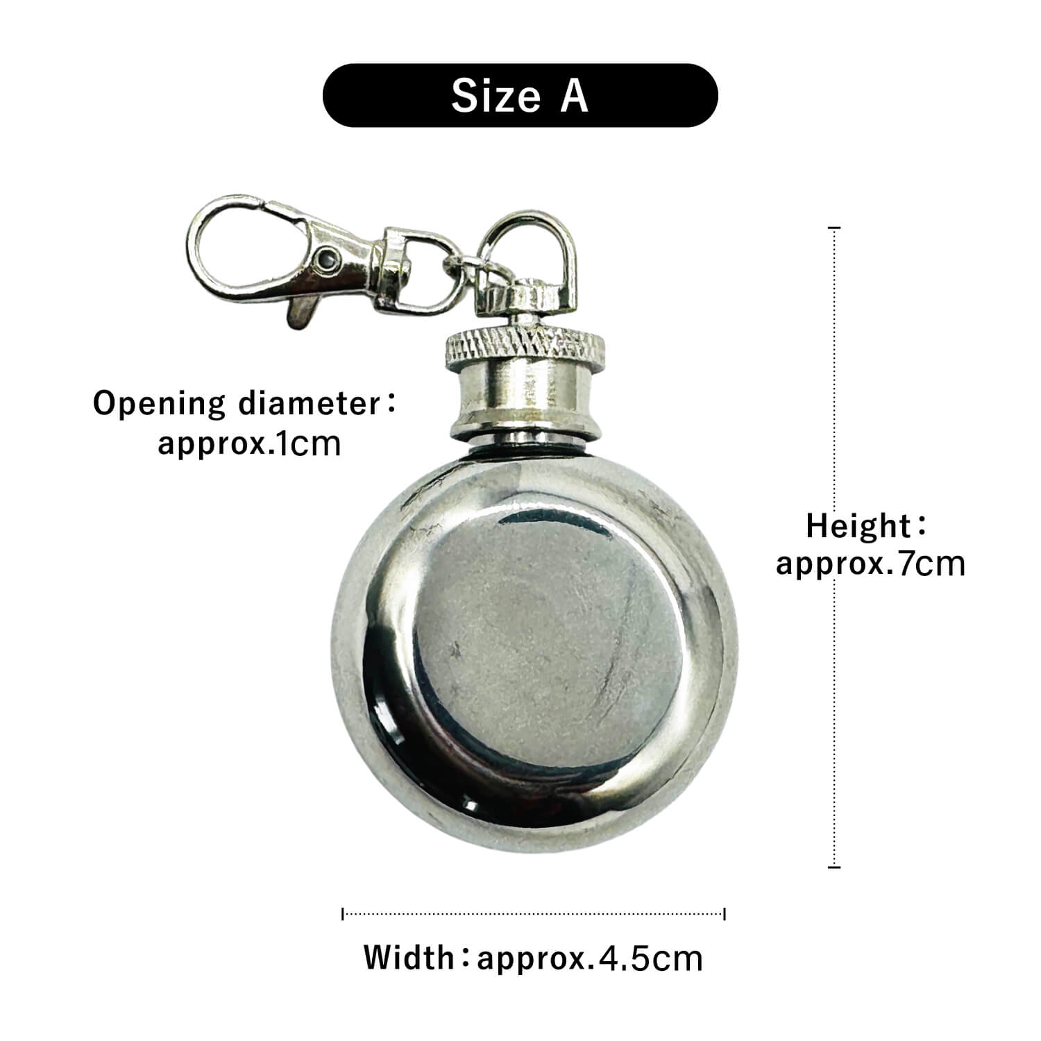【J-213】Stainless Steel Calligraphy Powder Container with Funnel ステンレス製筆粉入れ 漏斗セット 選べる3サイズ