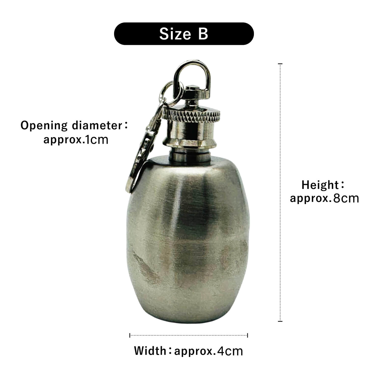 【J-213】Stainless Steel Calligraphy Powder Container with Funnel ステンレス製筆粉入れ 漏斗セット 選べる3サイズ