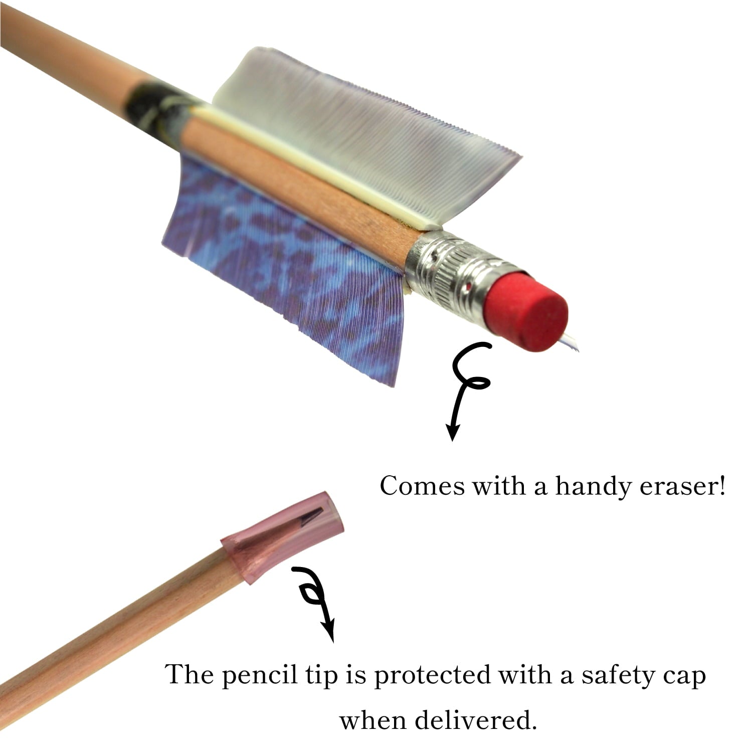 【L-121】Yaryu Original Pencil Arrow (KYUDO GOODS) 矢龍オリジナルえんぴつ矢 鉛筆矢 弓道グッズ 弓道 弓具 プレゼント 記念品