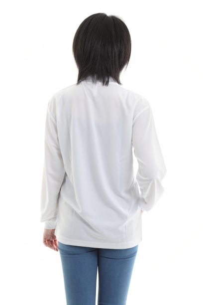 【L-127】Chiba-kun Polo Shirt【Long Sleeves】White SS 3L チーバ君 ドライポロシャツ 長袖 白 ポロシャツ 【チーバくんグッズ】【在庫限りで販売終了】