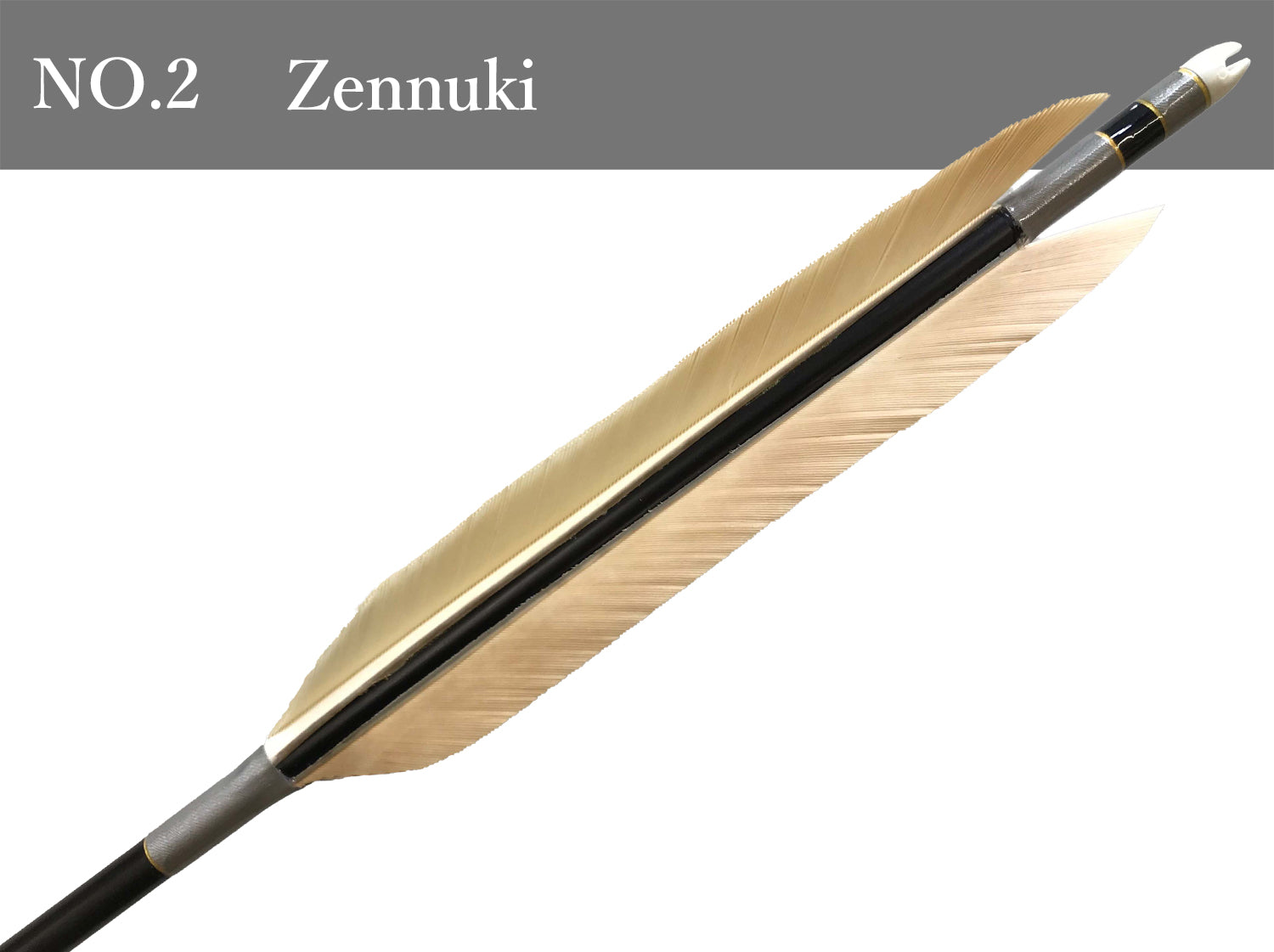 【O-195】High-quality custom-made bamboo arrows - :black tip feather - Set of 6 - 10types - 竹矢 オーダー製作 黒手羽 上篦 6本組 10種類