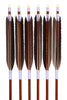 【D-1657】Black wing feather Fletching - Set of 6 (HAYABUSA Carbon 76-22) 黒手羽 ハヤブサカーボン 76-22 6本組