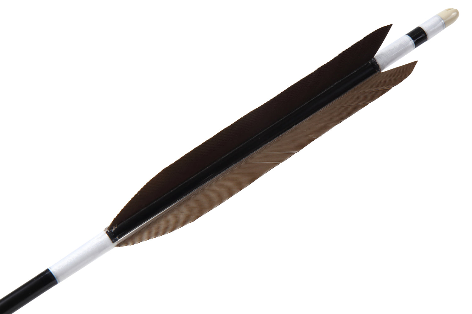 【D-1680】(DEAL of the season !!!)Black wing feathers - Set of 6 (Shaft Size 1913)黒手羽 B級品 1913 6本組 ジュラ矢