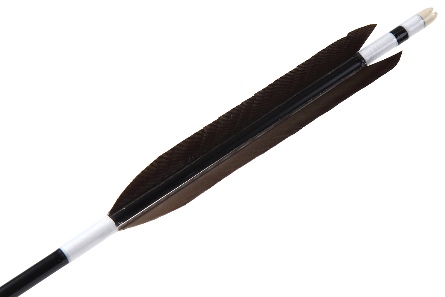 【D-1683】(DEAL of the season !!!)Black wing feathers - Set of 6 (Shaft Size 2015)黒手羽 B級品 2015 6本組 ジュラ矢