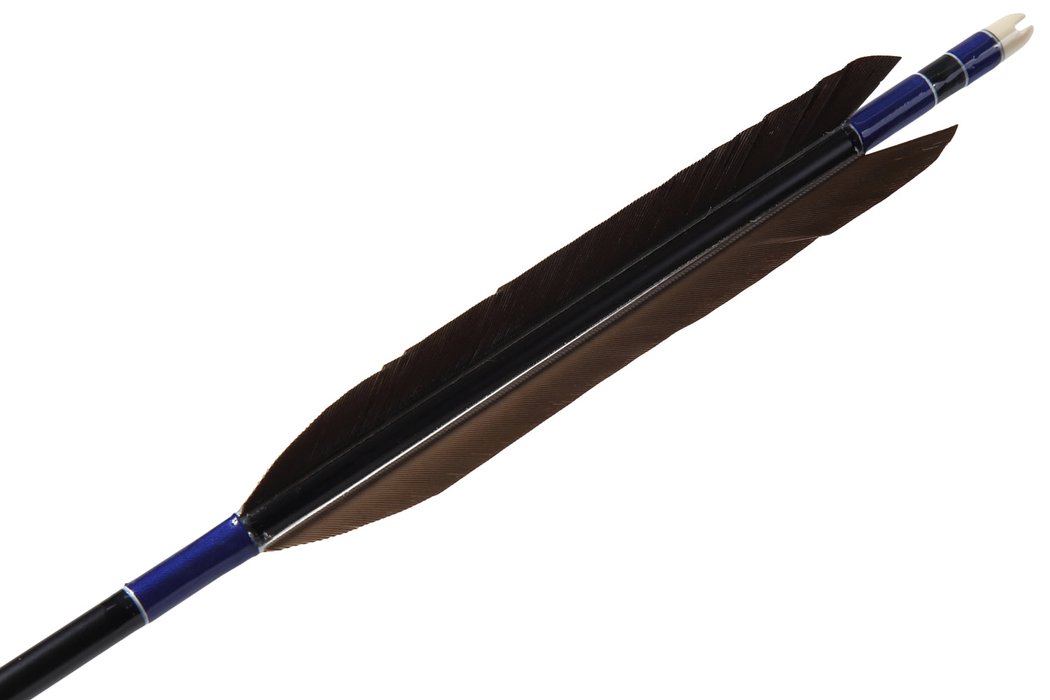 【D-1686】(DEAL of the season !!!)Black wing feathers - Set of 6 (Shaft Size 2015)黒手羽 B級品 2015 6本組 ジュラ矢