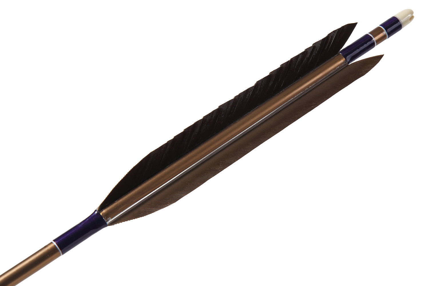 【D-1687】(DEAL of the season !!!)Black wing feathers - Set of 6 (Shaft Size 2015)黒手羽 B級品 2015 6本組 ジュラ矢