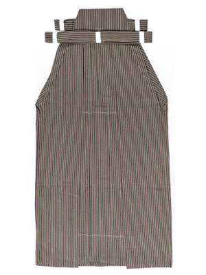 【H-230】 Striped Hakama -Gender:Male, Type:Umanori, Standard Size:#25 - #27<br>袴 縞柄袴 縞袴 男性用馬乗袴 25号~27号