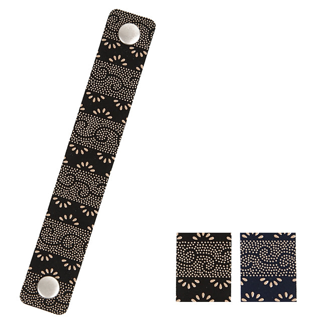 【C-139】 TSURIKAWA 印伝 ホック式吊り革 爪唐草柄