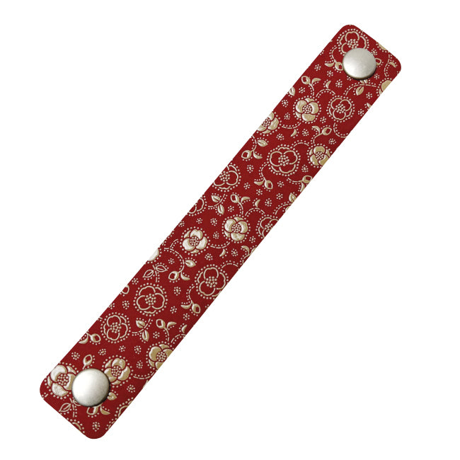 【C-146】 TSURIKAWA 印伝 ホック式吊り革 椿柄