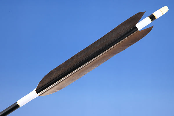 【D-1342】Black Fletching - Set of 6 (Shaft Size2014)黒手羽 2014シャフト 6本組