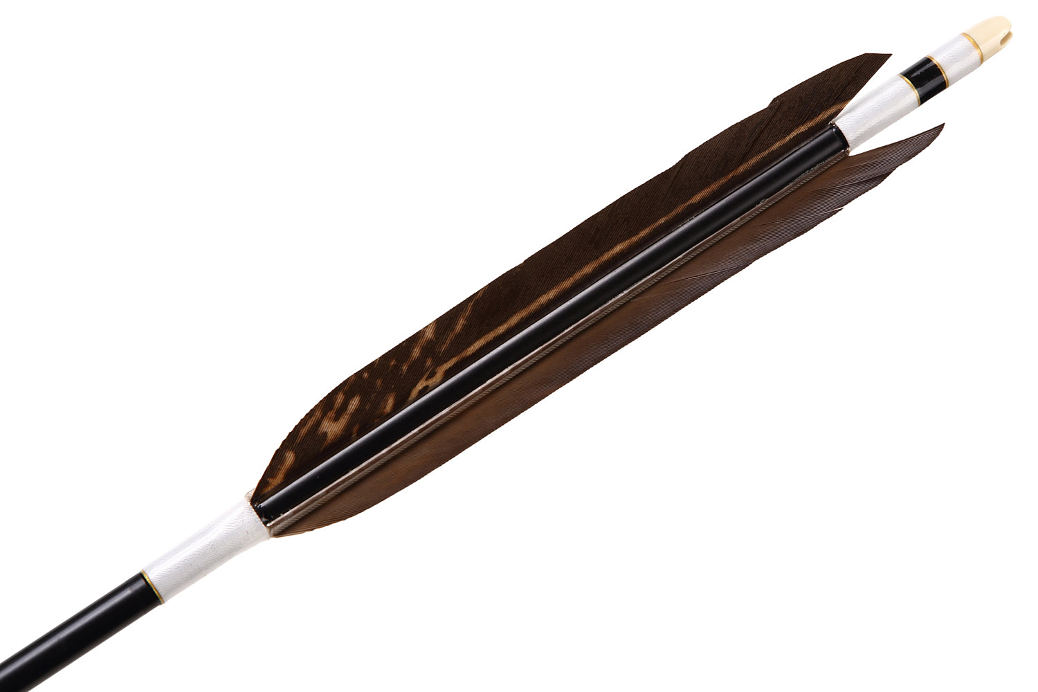 【D-1626】Black Fletching - Set of 6 (Shaft Size2015)黒手羽染抜 昇龍 2015シャフト 6本組