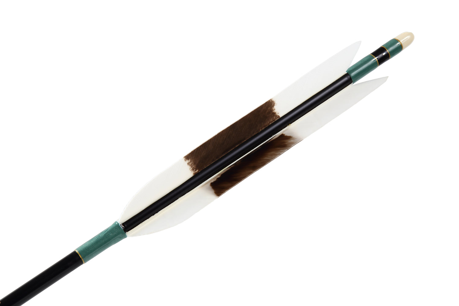 【D-1640】Black Middle Fletching - Set of 6 (Shaft Size 2015)ターキー手描 中黒 2015シャフト 6本組