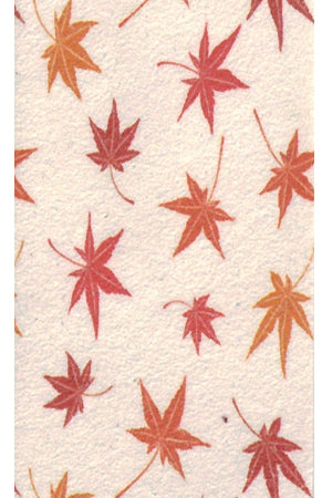 【F-301】Nigirikawa (Printed) Autumn leaves pattern 美握り革 紅葉