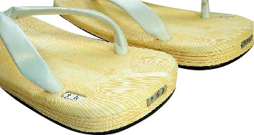 【H-117】 High Quality Setta Size LL-Keisetu(Name into the front and heel)高級雪駄LL蛍雪表踵両足名入れ(Fタイプ)