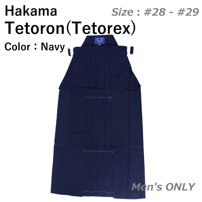 【H-250】 Hakama -Tetoron(Tetorex) for man(Dark blue) (All seasons) Size:#28 - #29 - 袴テトレックス 男性用 紺袴 28-29号