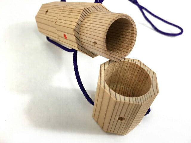 【J-160】 Cedar-Made Giriko & Fudeko Holder (Japanese Cedar Trees) 杉製 両用粉入れ