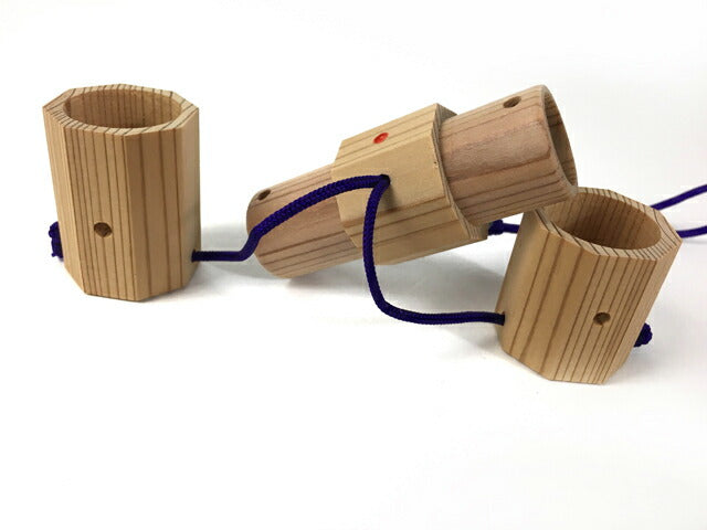 【J-160】 Cedar-Made Giriko & Fudeko Holder (Japanese Cedar Trees) 杉製 両用粉入れ