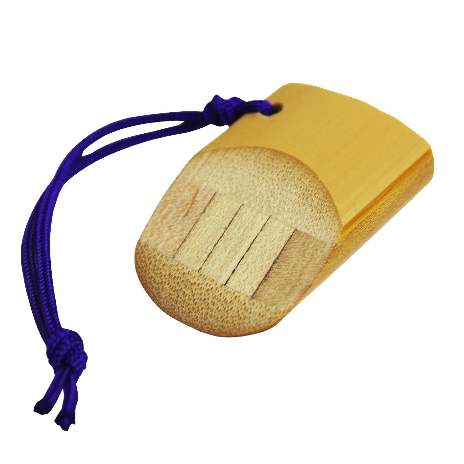 【L-131】Netsuke strap made from bamboo bow(Diagonal cutting) - 根付 竹弓製 斜め キーホルダー ストラップ
